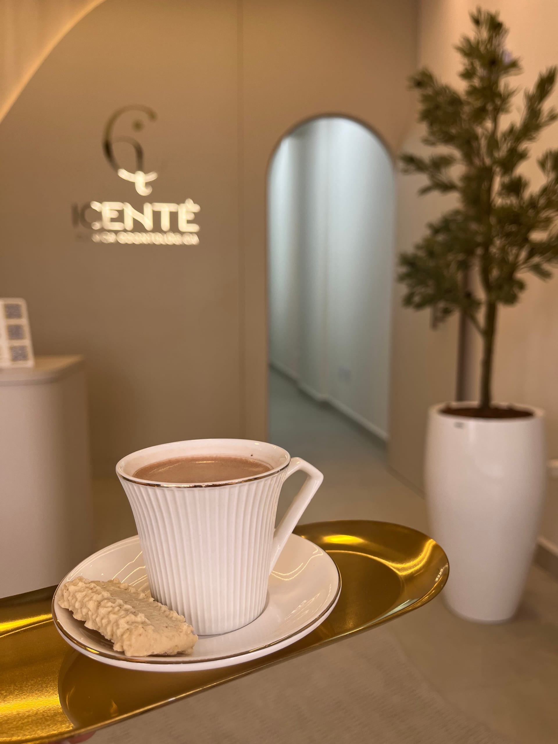 Detalhe da recepção da Clínica Icentê